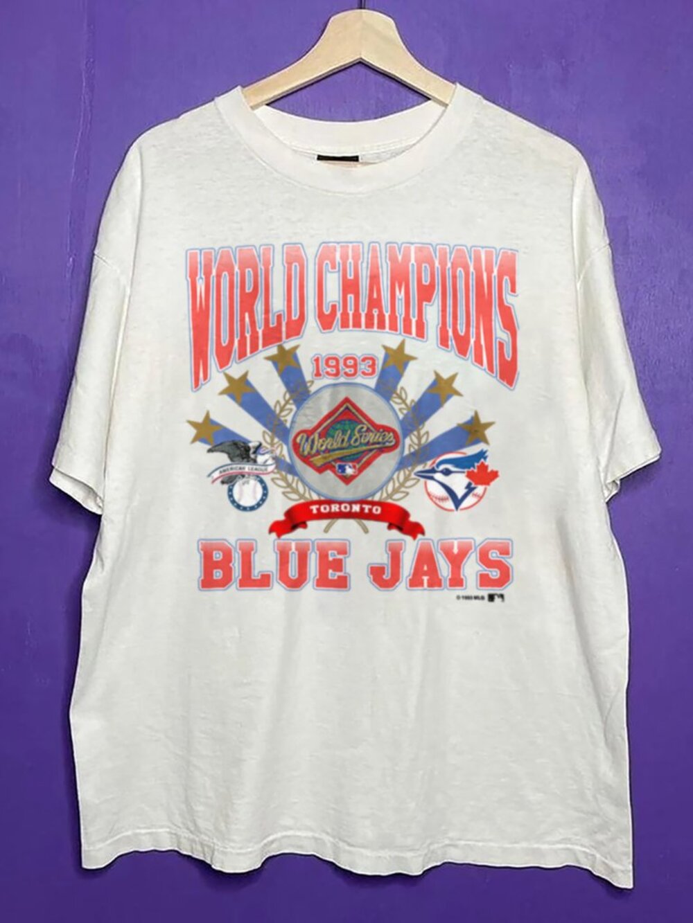 1993 Toronto Blue Jays Baseball World Champions Shirt, Retro MLB Logo Shirt Tee